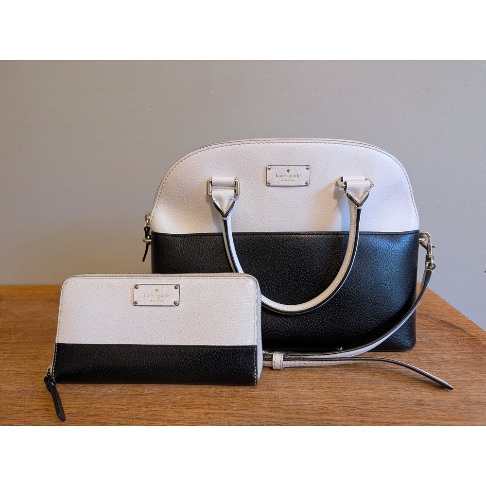 Kate Spade Wellesley Rachelle Colorblock Dome Satchel Crossbody Wallet Set